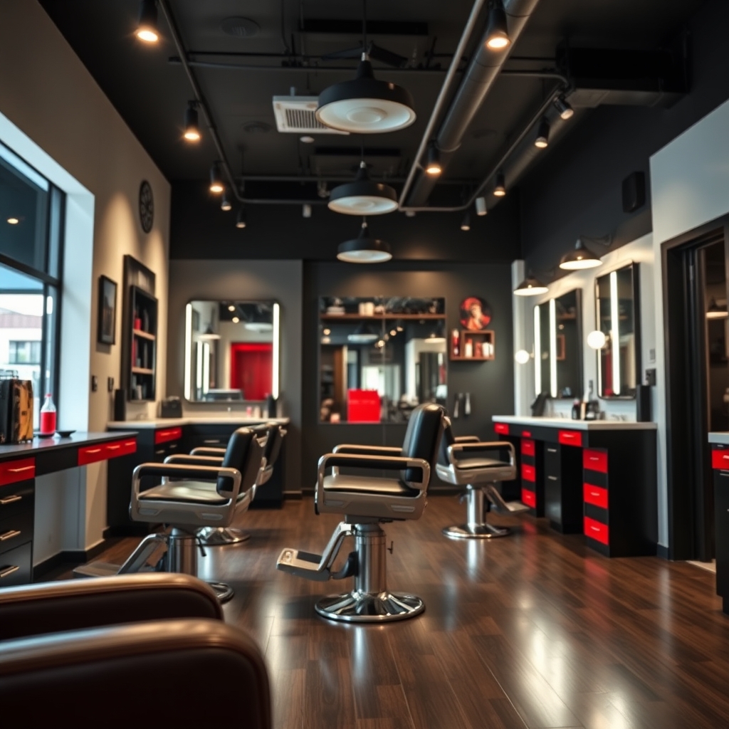 Barber station and grooming tools